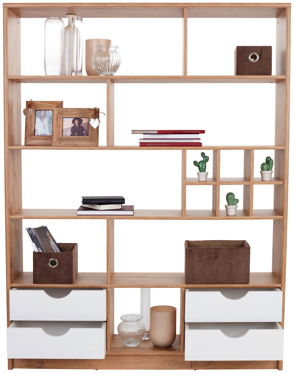 Etajeră Meggy - culoare lemn stejar, Modern, lemn (140/184/32cm) - Modern Living