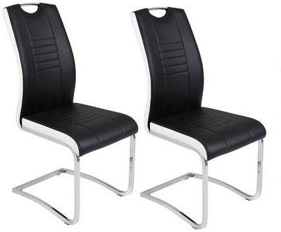 Schwingstuhl Tabea S Schwarz 2er-Set - Chromfarben/Schwarz, MODERN, Textil/Metall (43/99/61cm) - MID.YOU