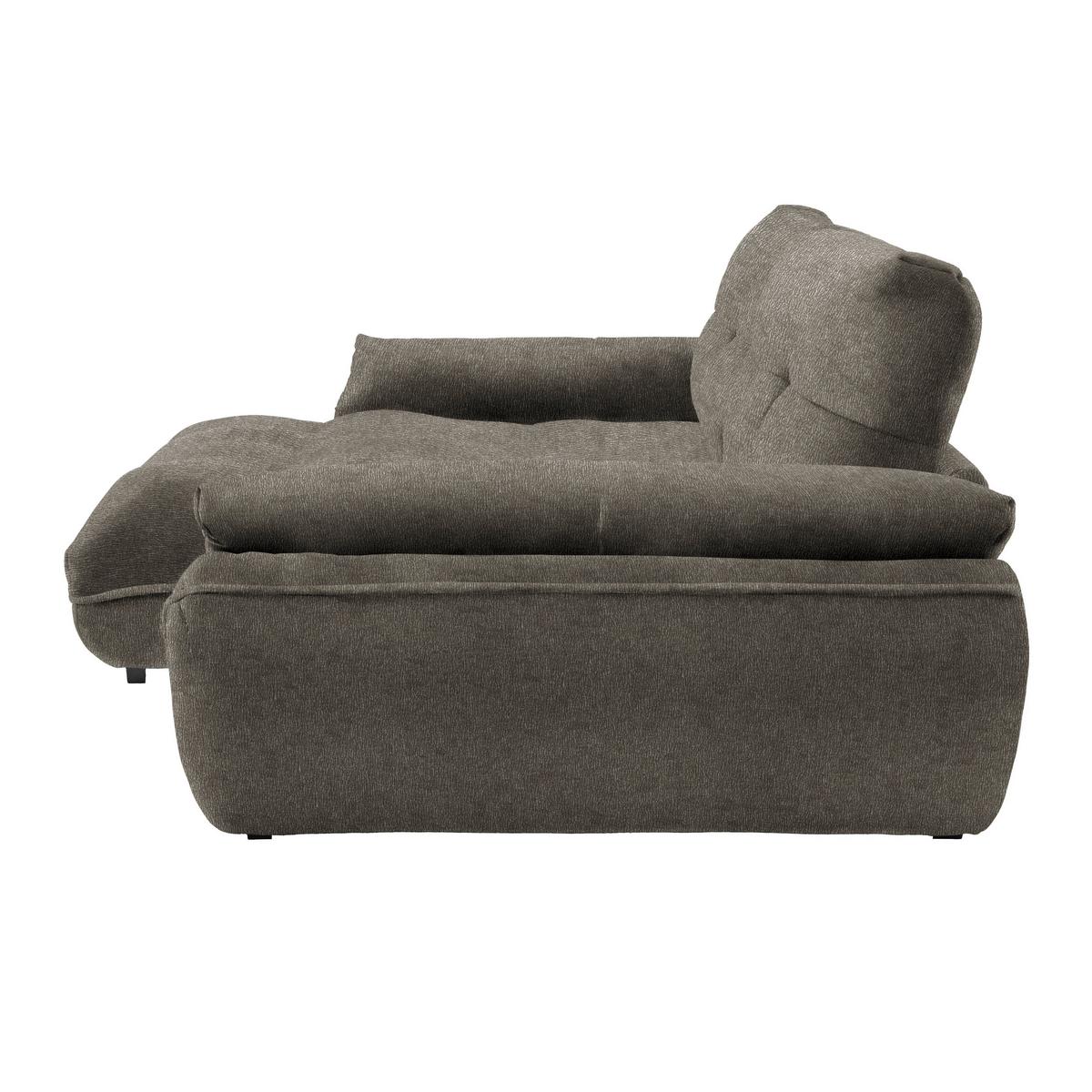 Wohnlandschaft Vivo Dunkelgrau - Dunkelgrau/Schwarz, MODERN, Kunststoff/Textil (179/63/317cm) - Premium Living