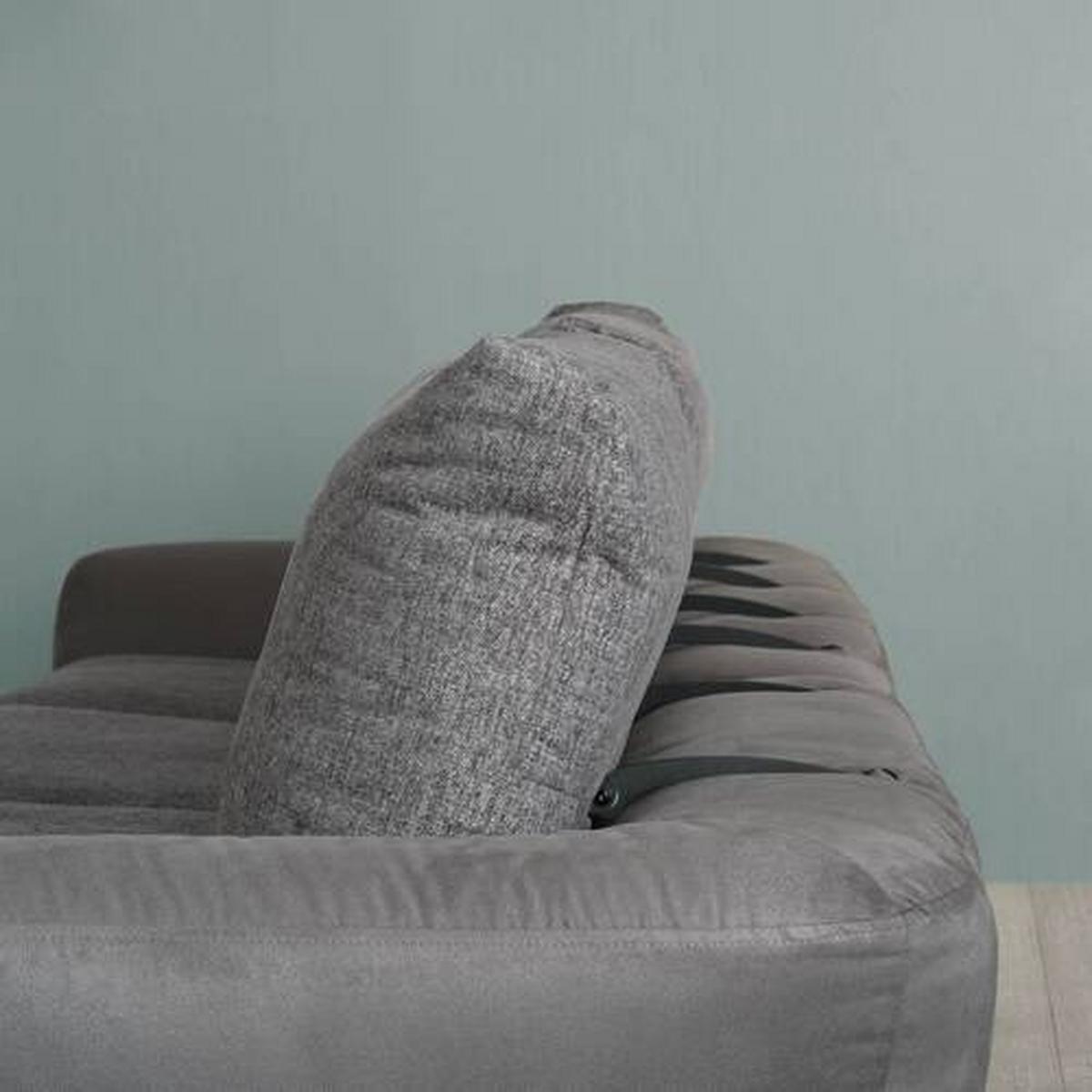 Wohnlandschaft Soria in Dunkelgrau - Dunkelgrau/Schwarz, MODERN, Textil (296/103/176cm) - Premium Living