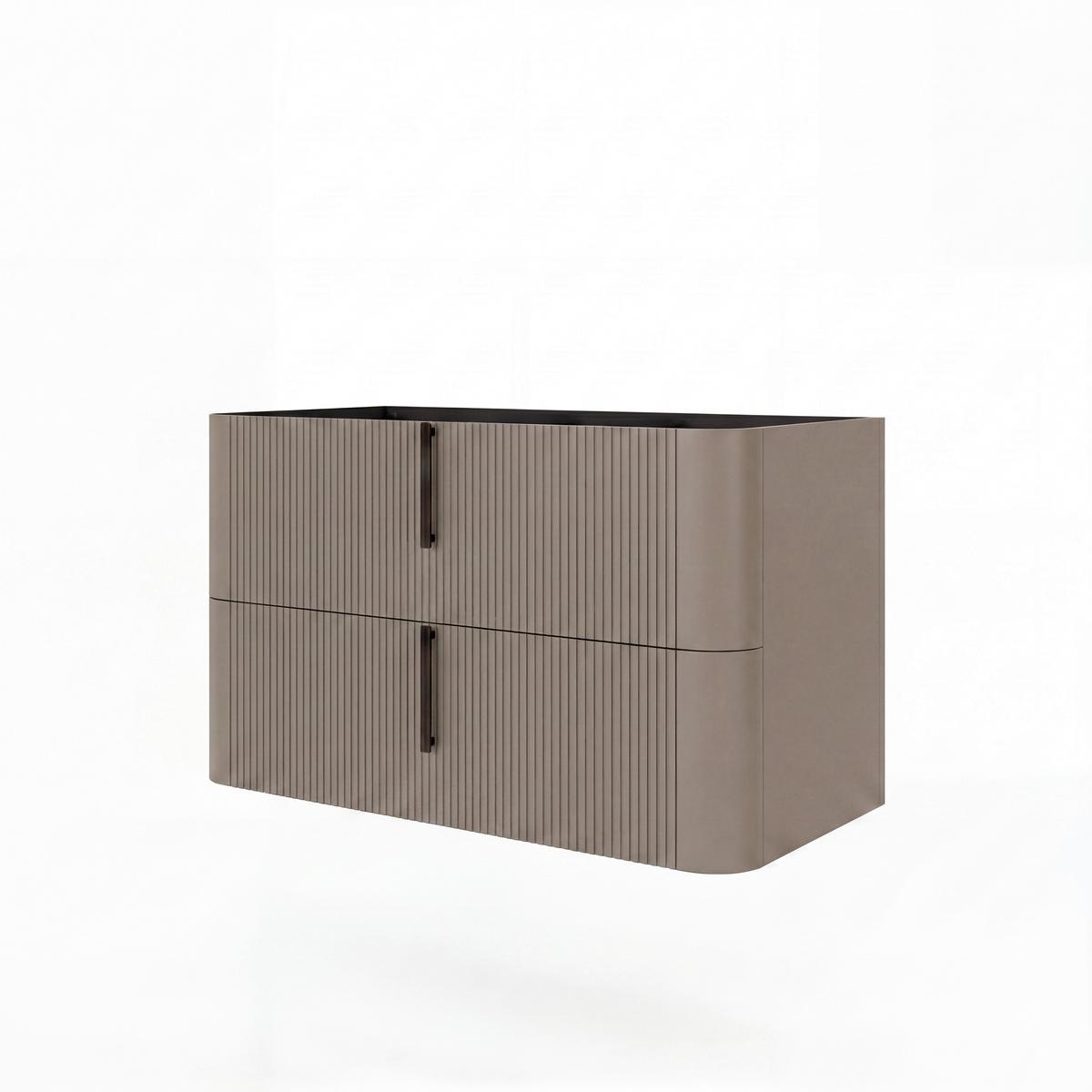 Bază pentru lavoar Lyra - taupe/antracit, Modern, material pe bază de lemn (101/51/46cm)