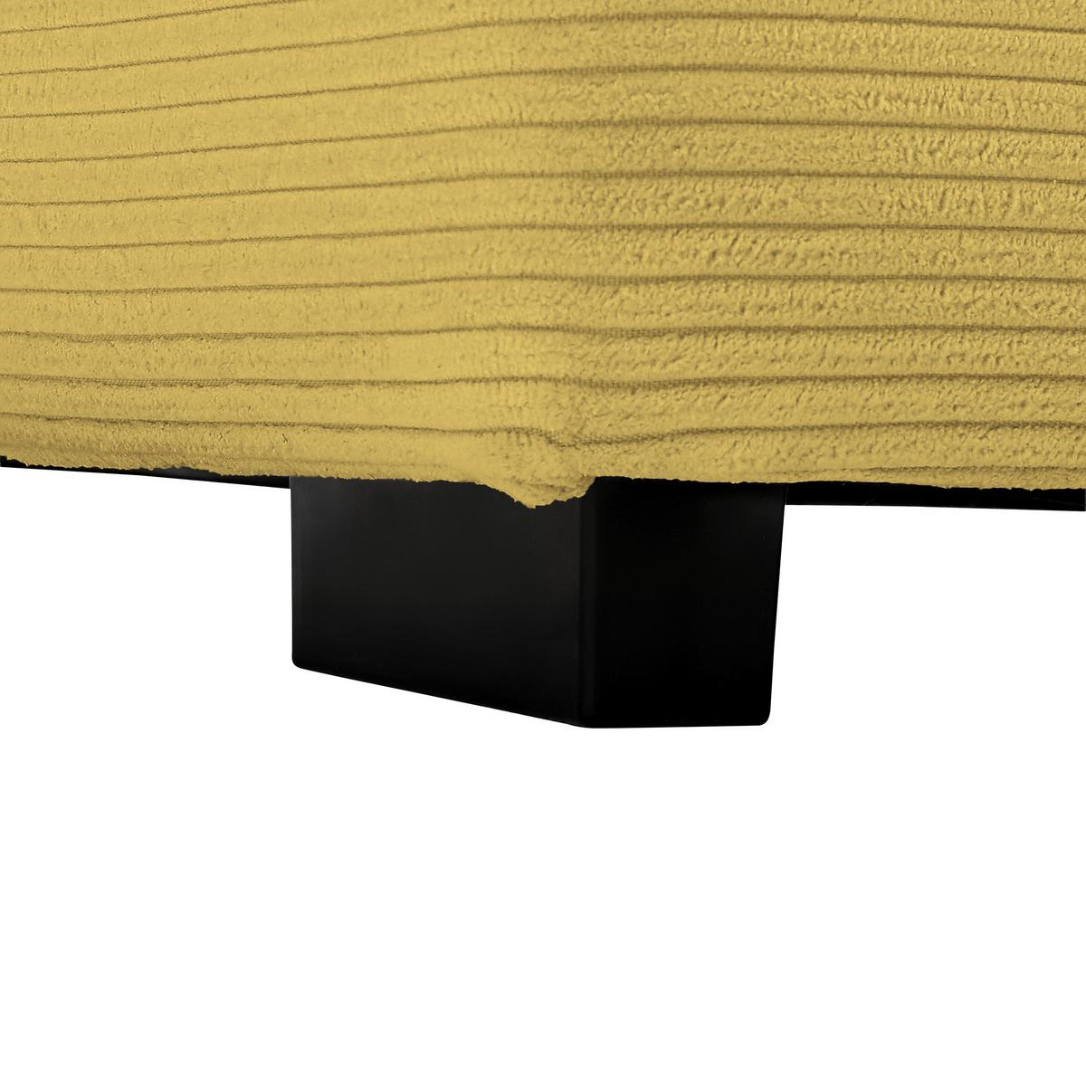 Ecksofa Pedro Senfgelb - Senfgelb/Schwarz, MODERN, Kunststoff/Textil (190/300cm) - Mömax