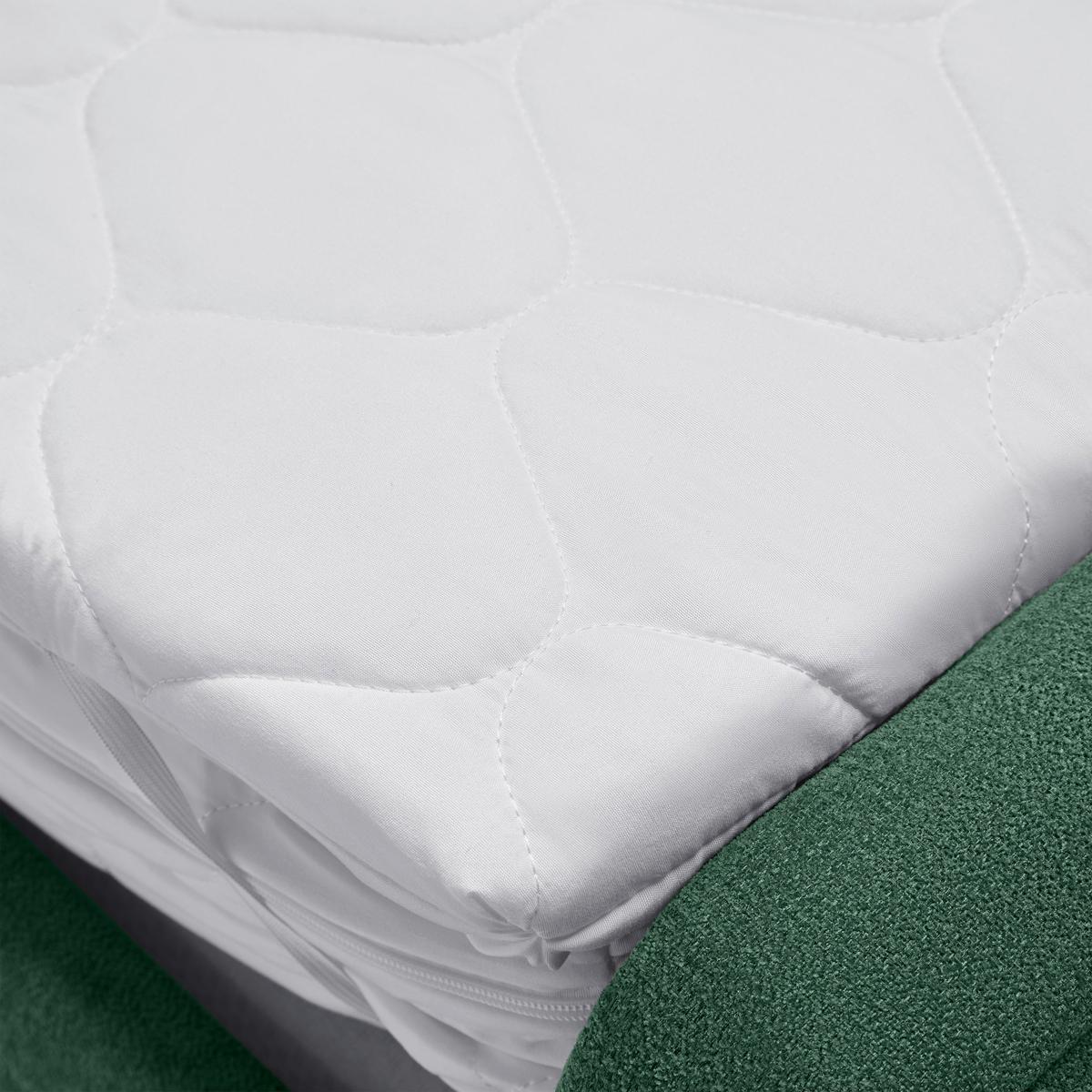 Boxbett Livetto Grün ca. 180x200cm - Schwarz/Grün, KONVENTIONELL, Holz/Textil (180/200cm) - Mömax