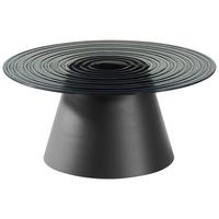 Măsuță de cafea PAUL - negru/gri, Modern, sticlă/metal (80/37cm) - Premium Living