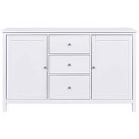 Sideboard Chilly Home ca. 160x96x40 cm Weiß - Silberfarben/Weiß, Design, Holz/Metall (160/96/39,5cm) - Livetastic