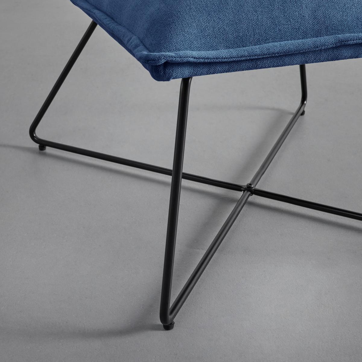Sessel Filip Blau Webstoff - Blau, MODERN, Holz/Textil (63/82/69cm) - Bessagi Home
