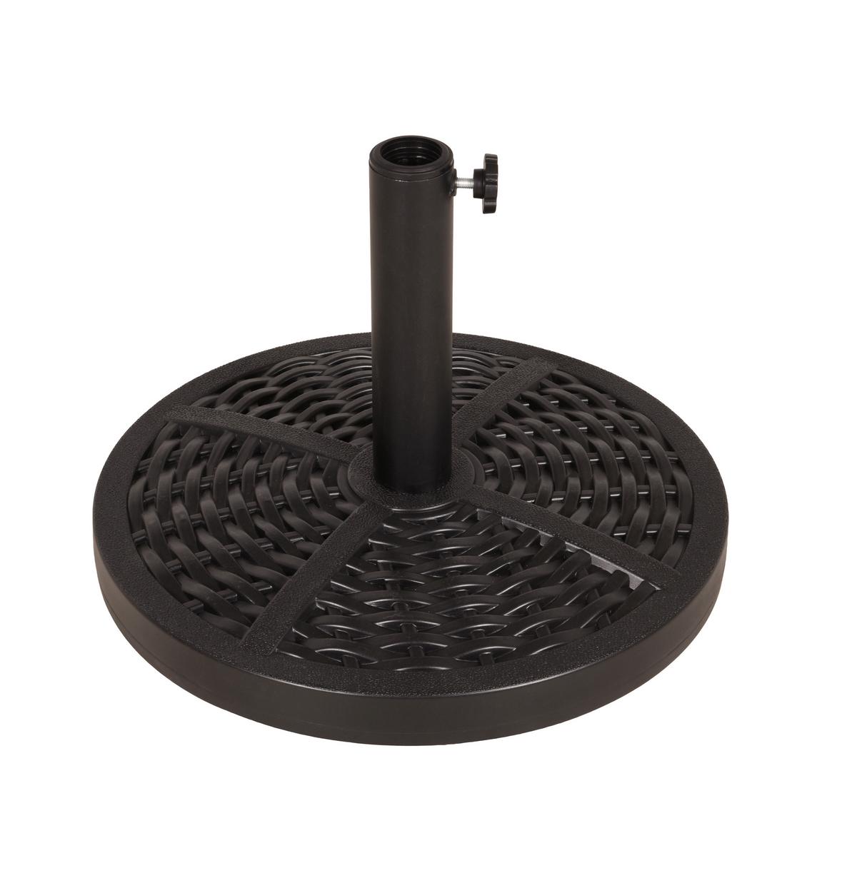 SCHIRMSTÄNDER SCHIRMSTÄNDER 15KG - Schwarz, MODERN, Kunststoff/Metall (45,5/32,2/45,5cm) - Gardenson