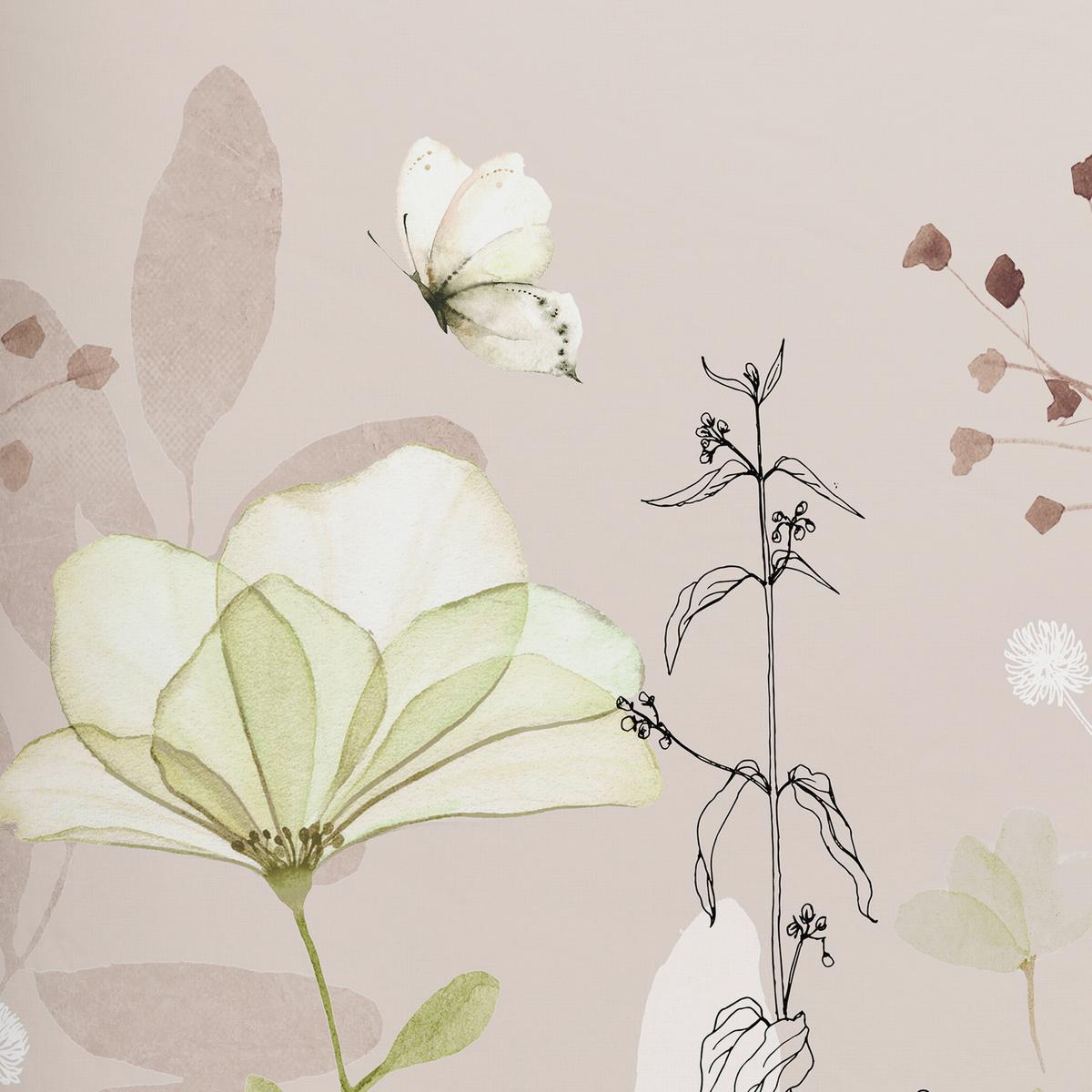 BETTWÄSCHESET LOALA - Beige/Grün, Romantik / Landhaus, Textil (160/210cm) - Mömax