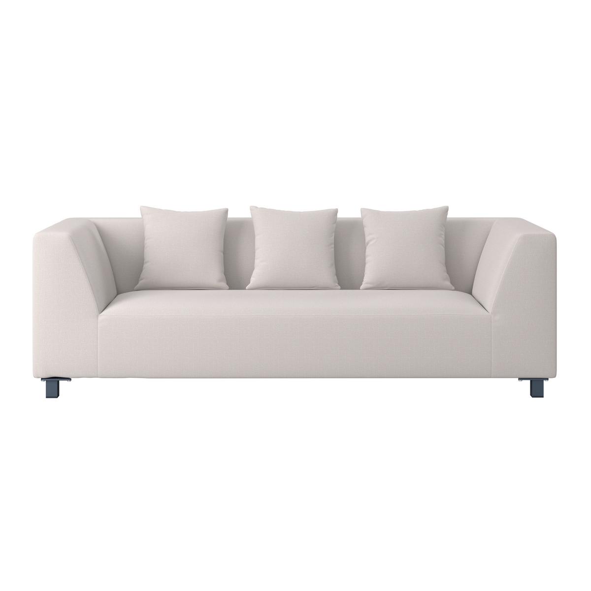 Loungegarnitur Andonia Hellgr. Outdoorstoff/Metall +Abdeckung - Hellgrau/Grau, MODERN, Textil/Metall (227/72/85cm) - Bessagi Garden