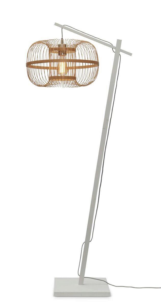 Stoječa Svetilka Hokkaido, Bela, Naravna Barva - bela/naravne barve, Trend (150/38/55cm) - Good & Mojo