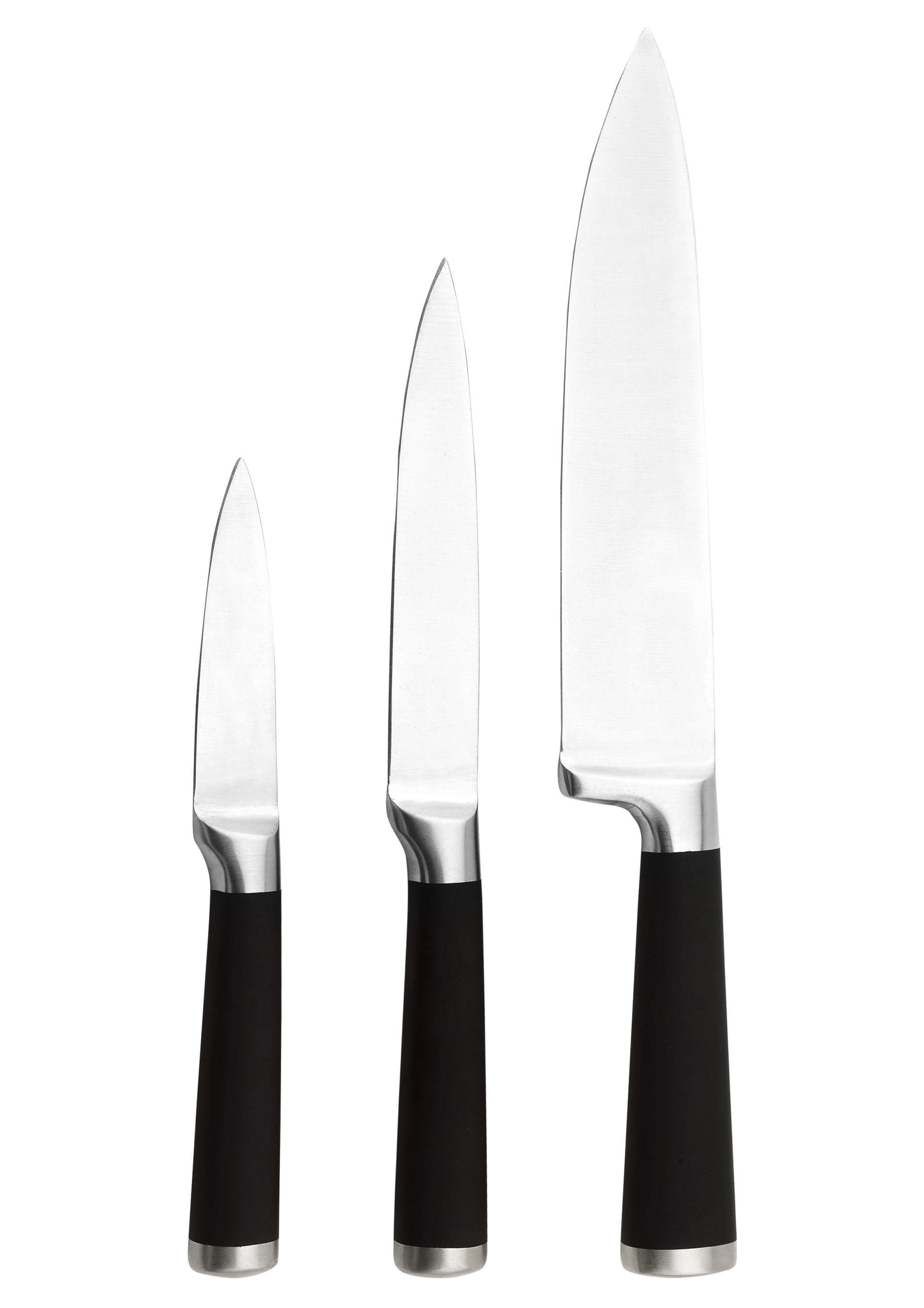 Set de cuțite Travor - culoare inox/negru, Modern, metal - Premium Living