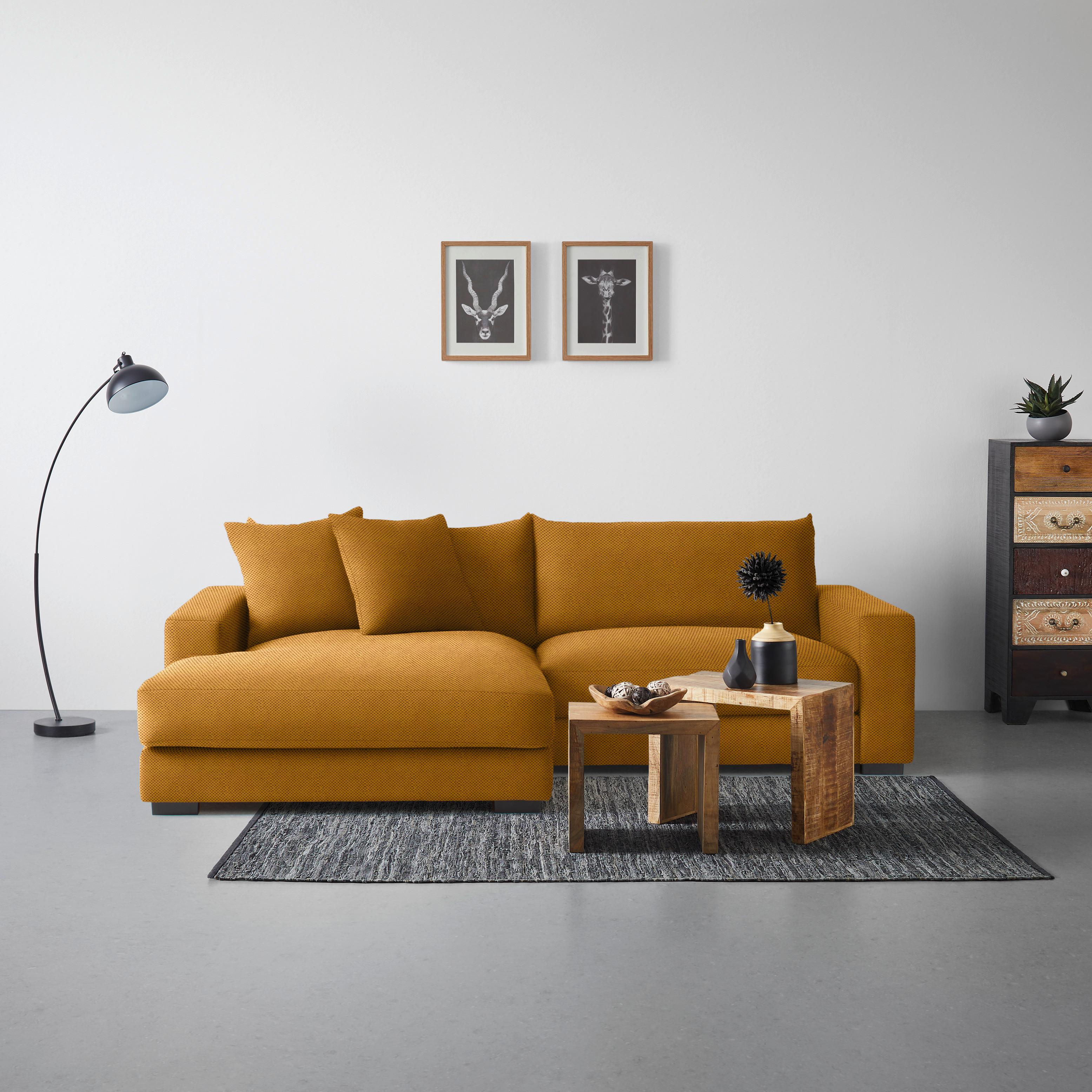 Ecksofa Pedro Senfgelb - Senfgelb, MODERN, Textil (180/83/265cm) - Mömax
