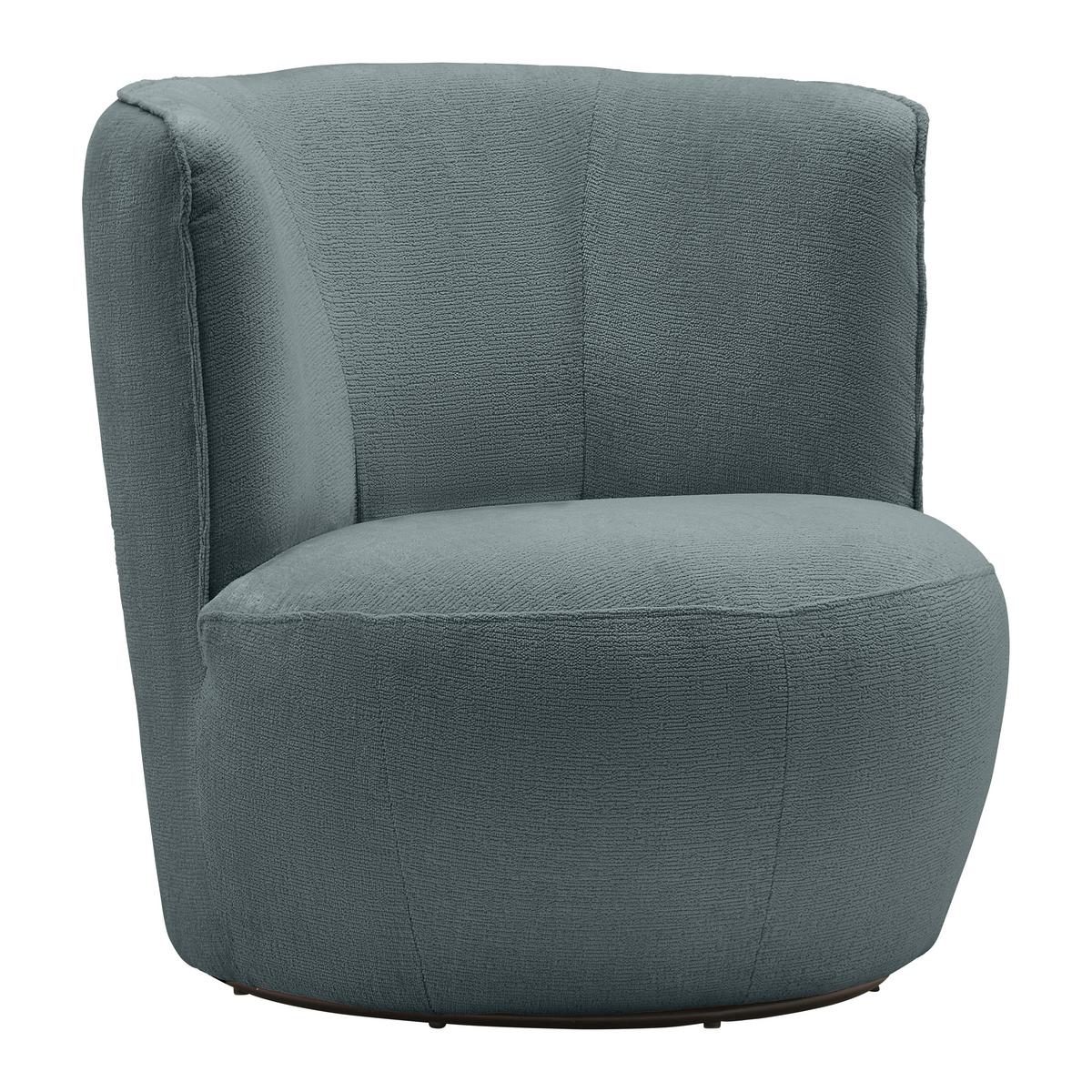 Sessel Jasima Anthrazit drehbar - Anthrazit/Schwarz, MODERN, Textil/Metall (77/81/85cm) - Premium Living