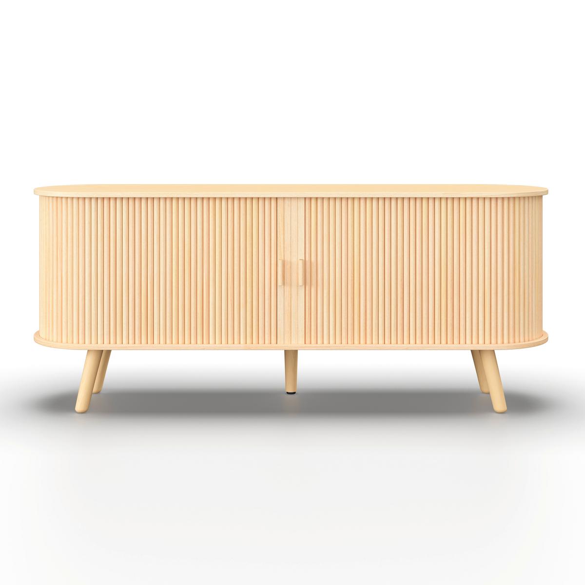 Sideboard Ennio Eichefarben Echtholz/MDF - Eichefarben, MODERN, Holz/Holzwerkstoff (160/80/40cm) - Bessagi Home