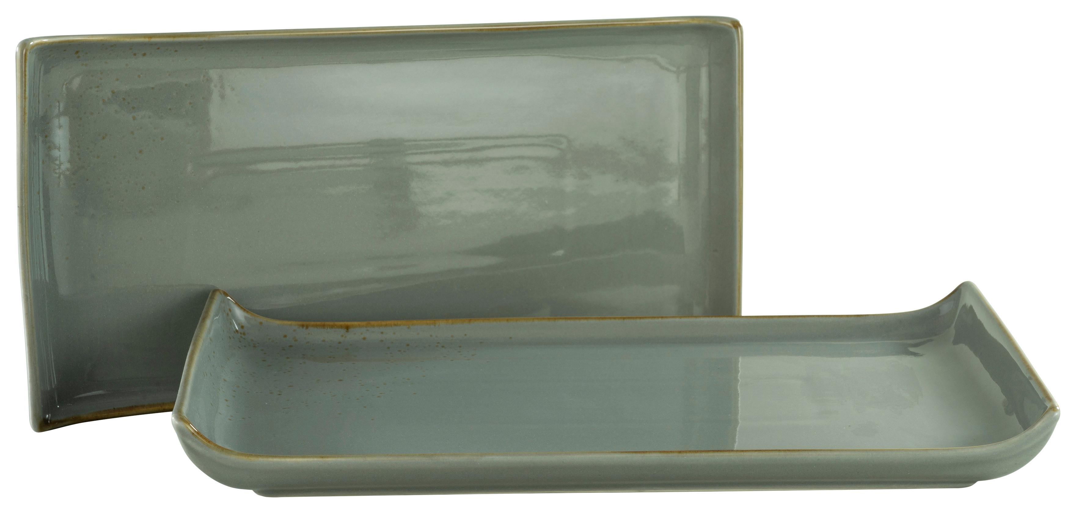 Set Pladnjev Za Serviranje Stone, 2-Delni - siva, Trend, keramika (16,5/33cm) - Creatable