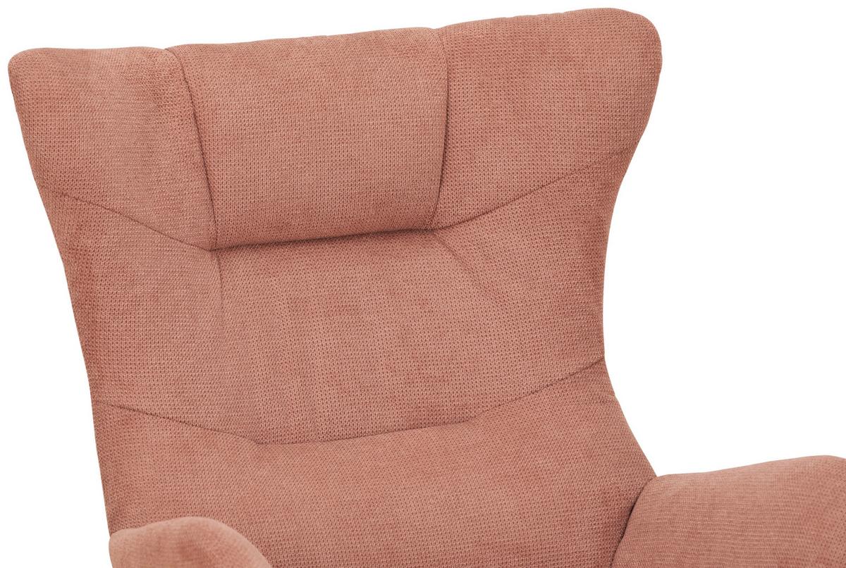 ZESTAW FOTELI RELAKSACYJNYCH LAURA - czarny/brudny róż, Design, metal/tkanina (84/73/100cm) - Livetastic