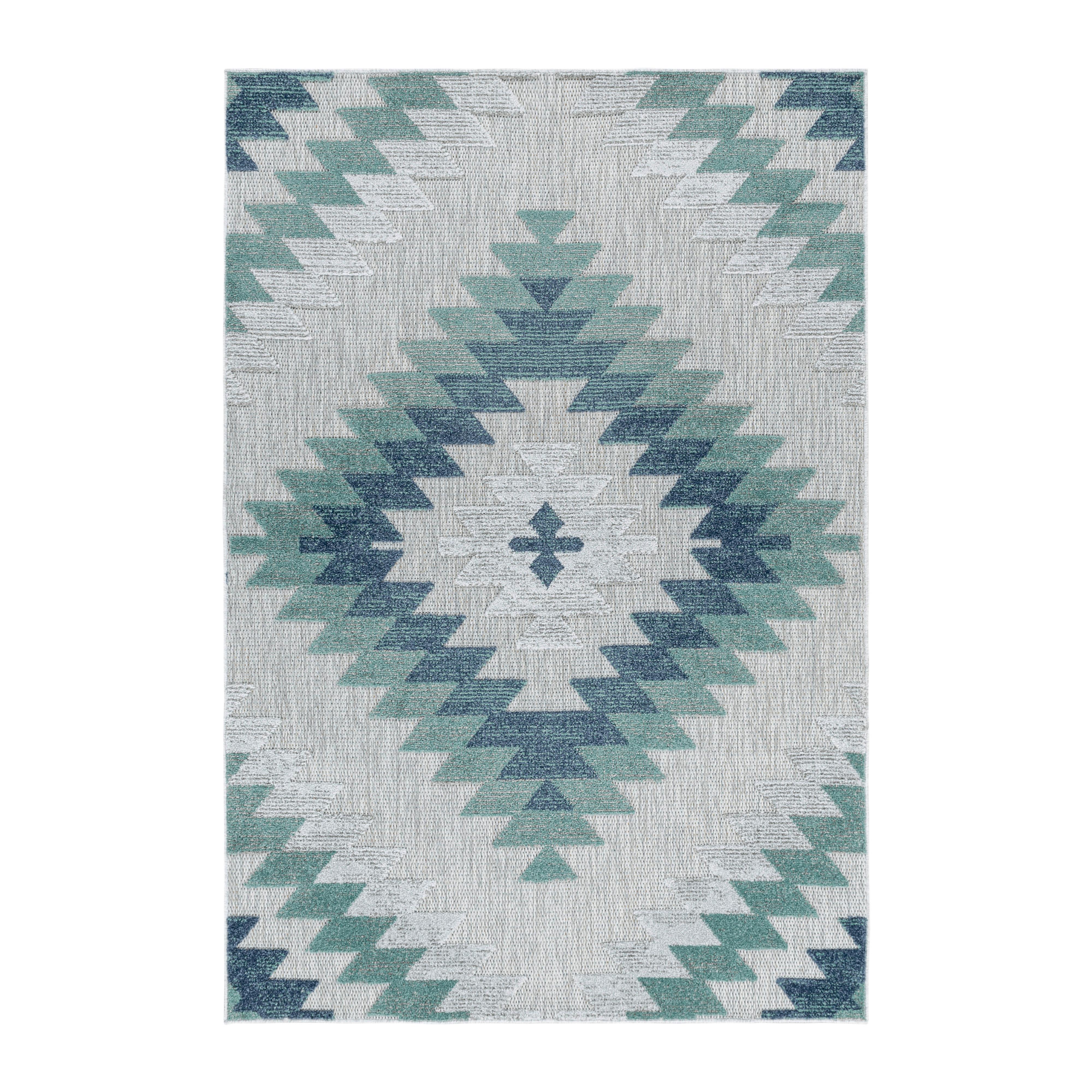 Flachwebeteppich Bahama Blau ca. 140x200cm - Blau, Design, Textil (140/200cm) - Novel