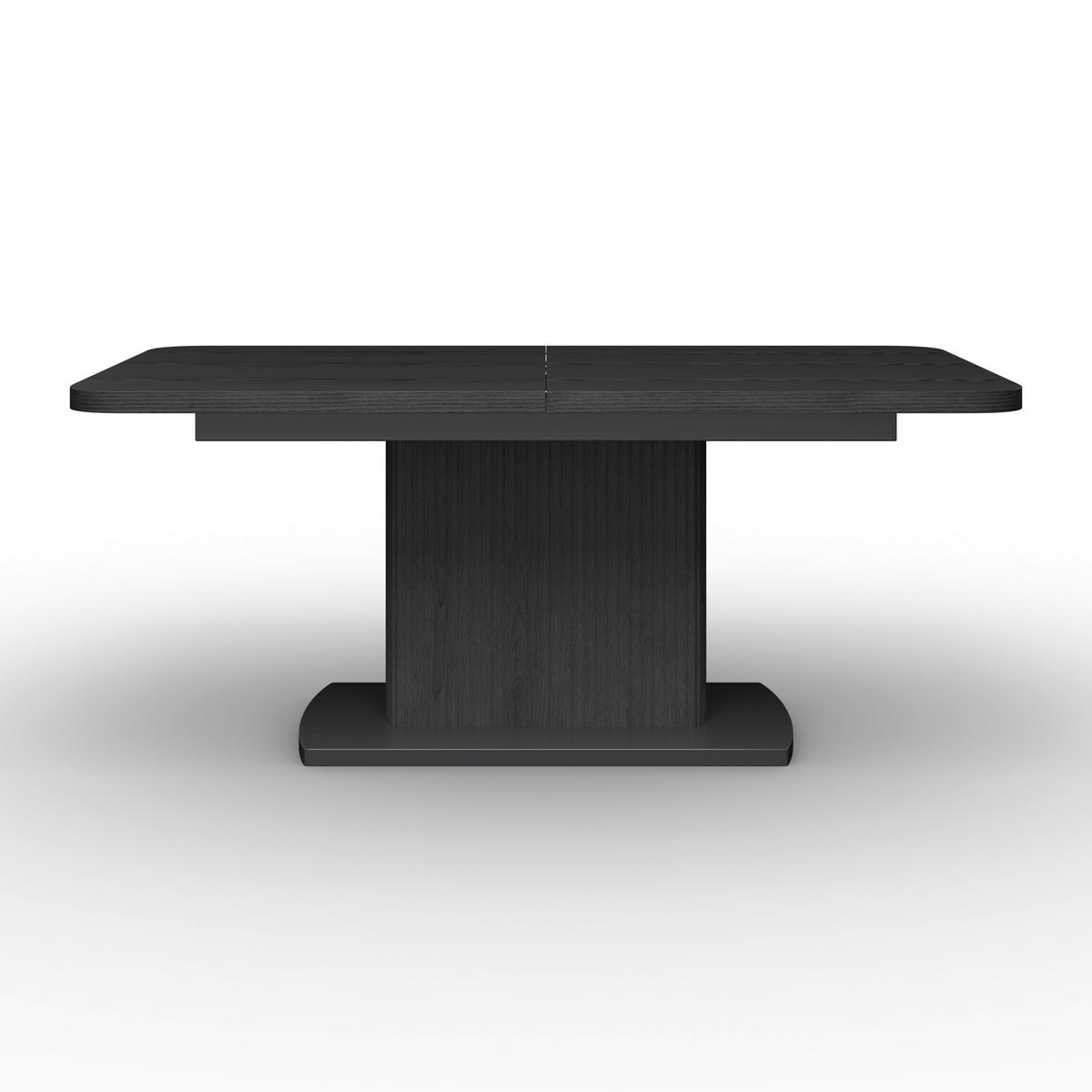 Kihúzható Asztal Fekete Amado - fekete, Modern, faalapú anyag/fa (160-200/90/76cm) - Bessagi Home