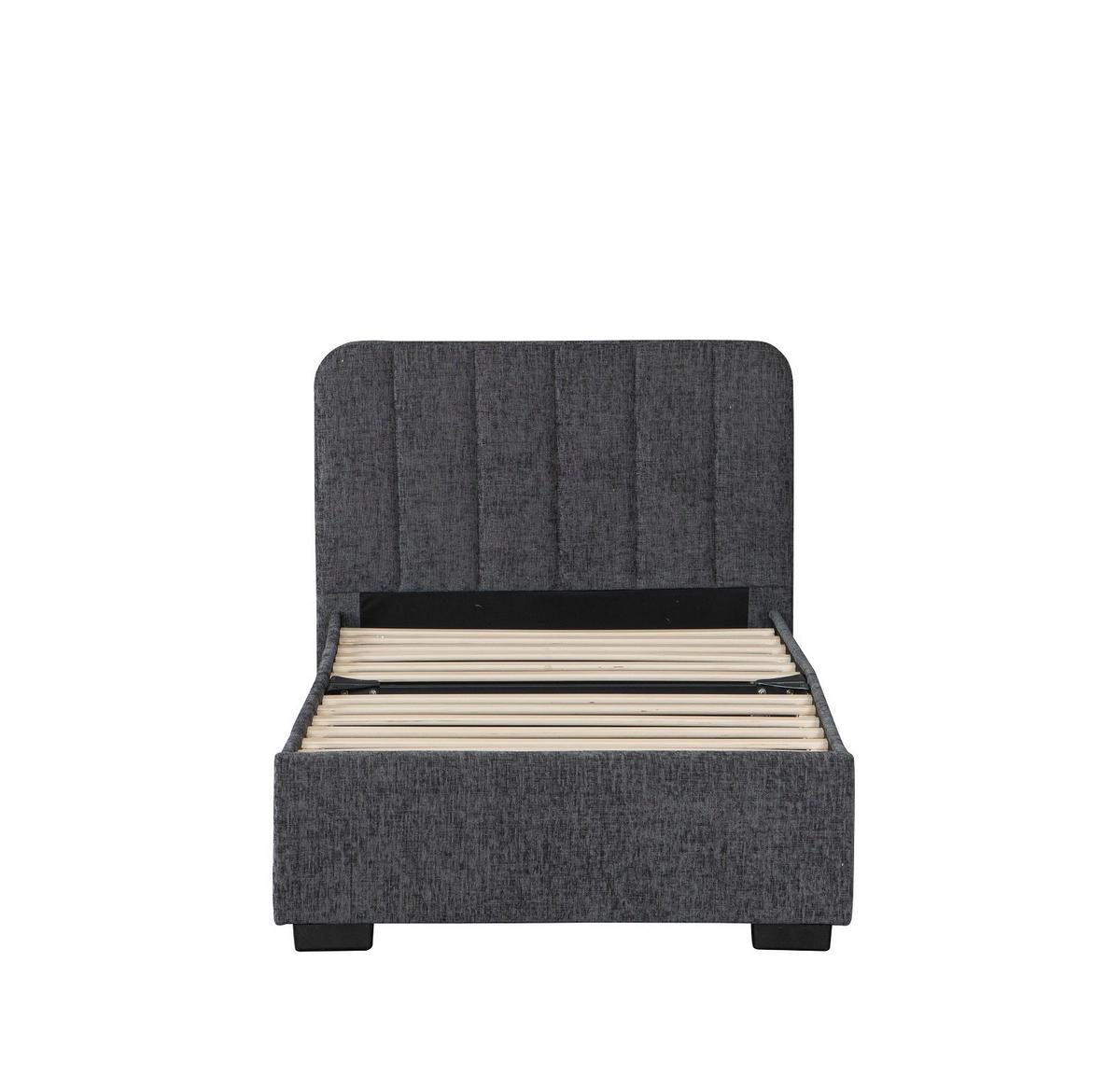 Ágykeret Ágyráccsal Box Space Eco - szürke, Konventionell, faalapú anyag/textil (90/200cm)