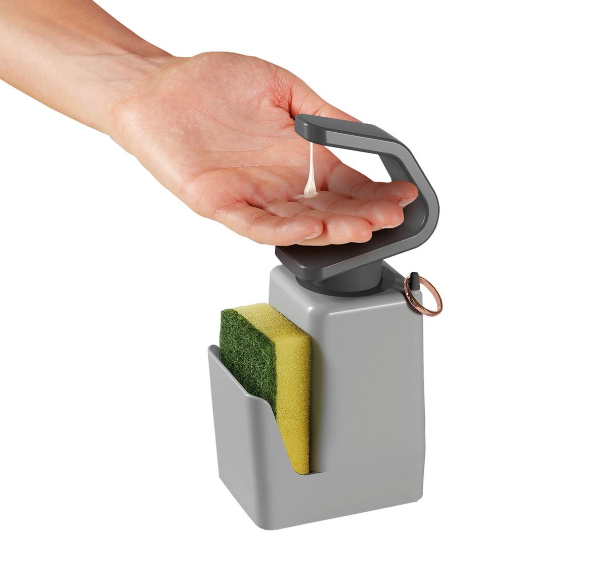 Folyékonyszappan-adagoló Soap-Tex - szürke, Basics, műanyag (11/8/22cm)