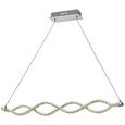 LED-Hängeleuchte Kristi max. 18 Watt - Silberfarben, ROMANTIK / LANDHAUS, Kunststoff/Metall (76cm) - Premium Living LED-Hängeleuchte Kristi max. 18 Watt - Silberfarben, ROMANTIK / LANDHAUS, Kunststoff/Metall (76cm) - Premium Living