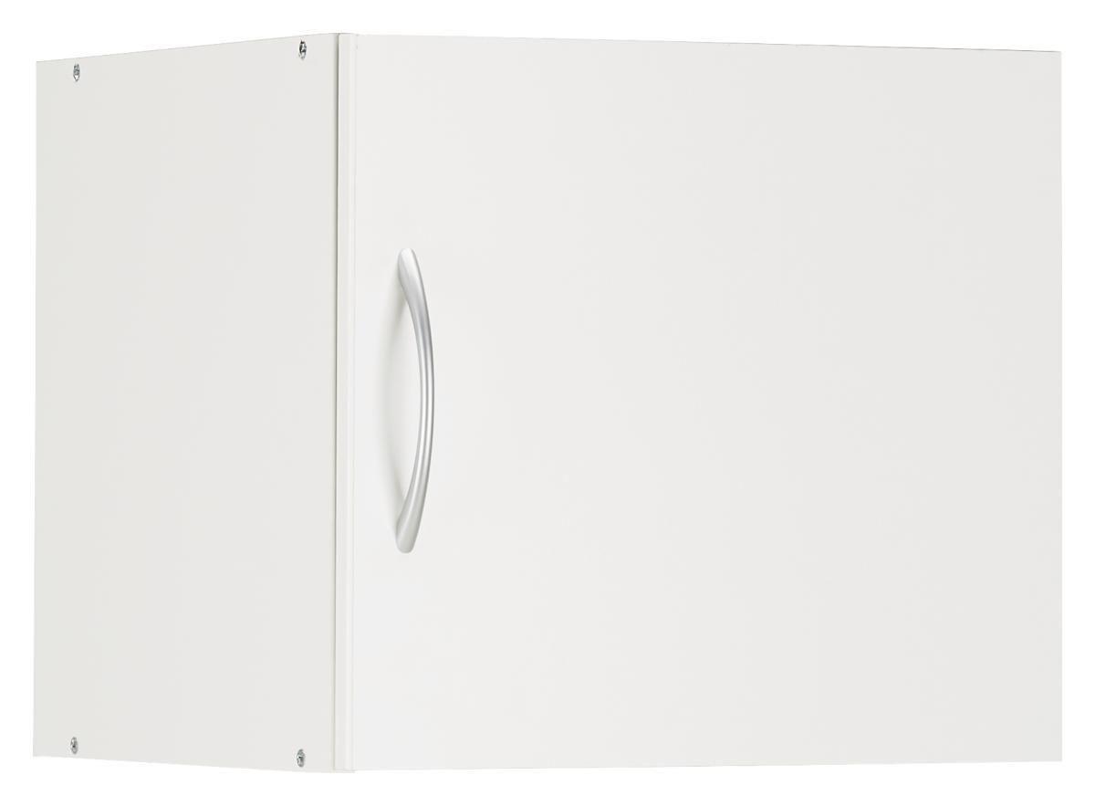 Aufsatzschrank in Weiss - Weiss/Alufarben, Konventionell, Holzwerkstoff/Kunststoff (45/40/40cm) - Mömax