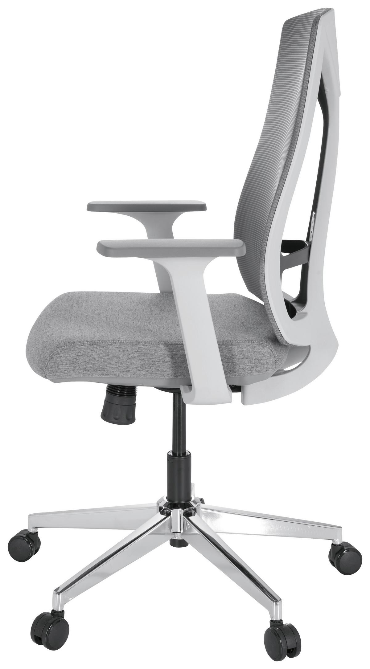Pisarniški Stol Halifax, Siva - siva/bela, Moderno, kovina/umetna masa (63/116/66cm) - MID.YOU