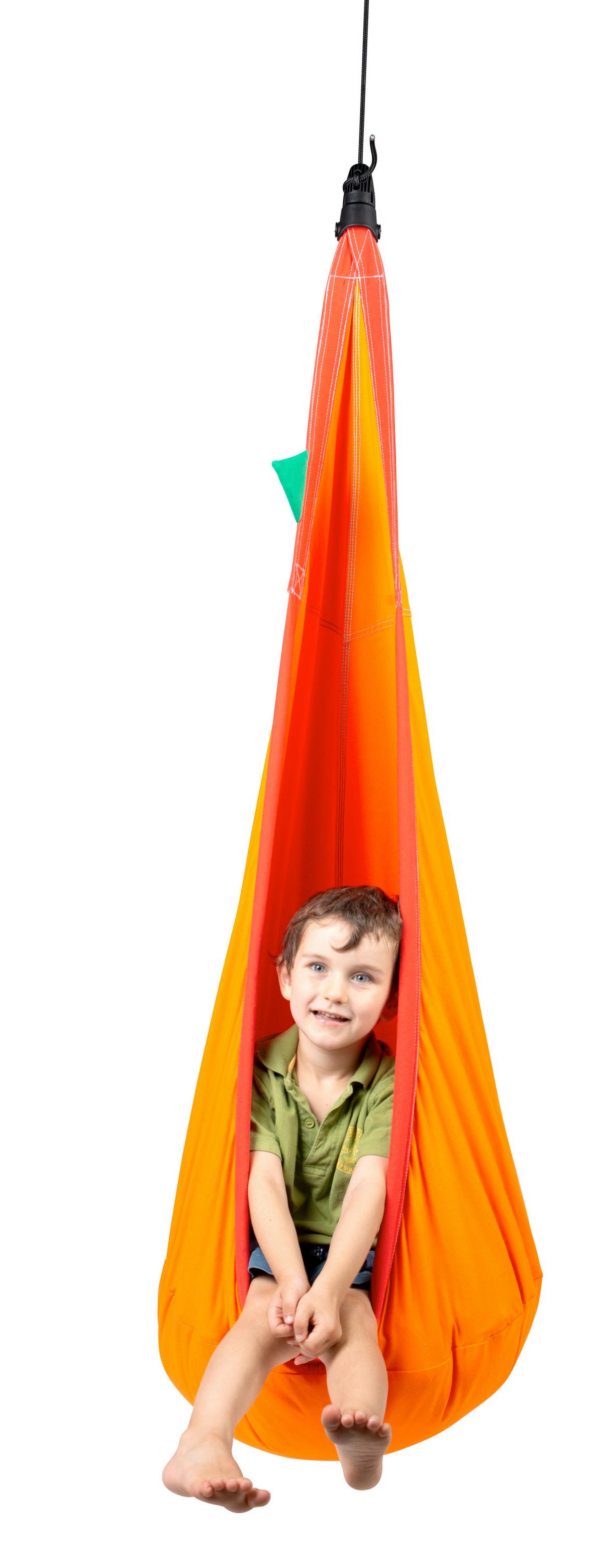 Kinderhängesessel Kids Orange - Dunkelorange/Orange, KONVENTIONELL, Textil (70/200-400/150cm) - La Siesta