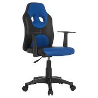 Jugenddrehstuhl Kid Racer ca.54x90-100x48cm Blau,Schwarz - Blau/Schwarz, Basics, Kunststoff (54/90-100/48cm) - MID.YOU