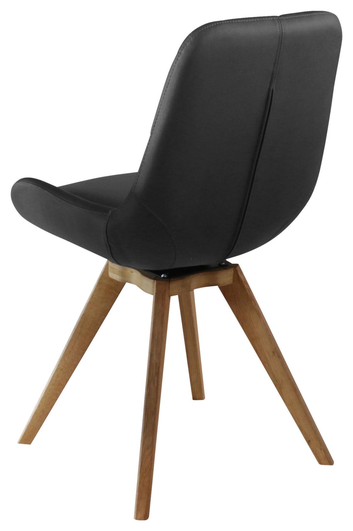 KRZESŁO VINCENT - kolor dębowy/ciemnoszary, Konventionell, drewno/tkanina (58/87/64,5cm) - Linea Natura