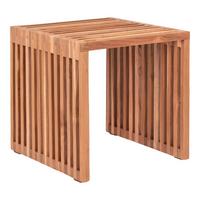 Beistelltisch Pego Echtholz ca. 40x40x40 cm - Teakfarben, Design, Holz (40/40/40cm) - MID.YOU