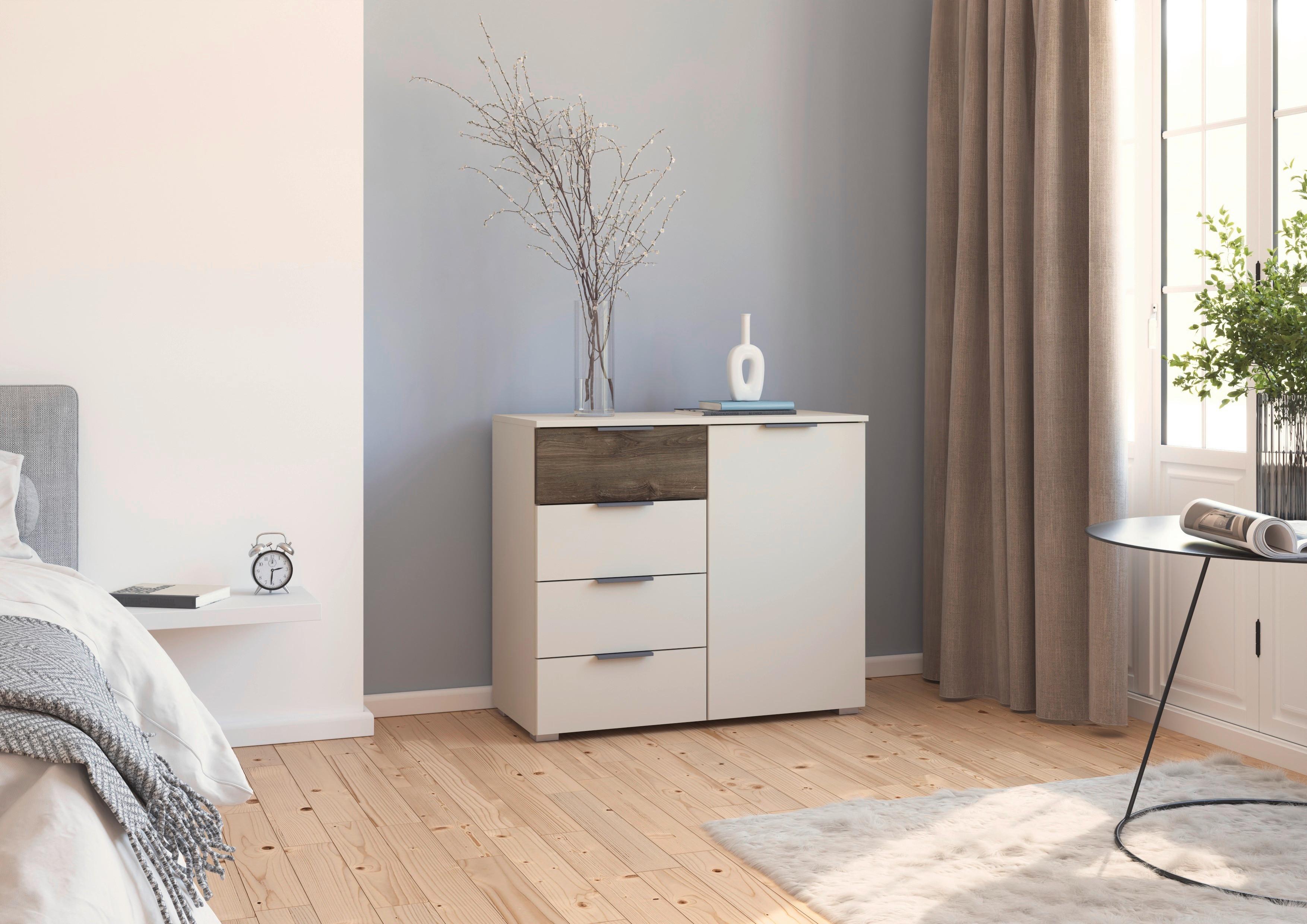 COMODA SAJO - șampanie, Trend, material pe bază de lemn (93/81/42cm) - Premium Living