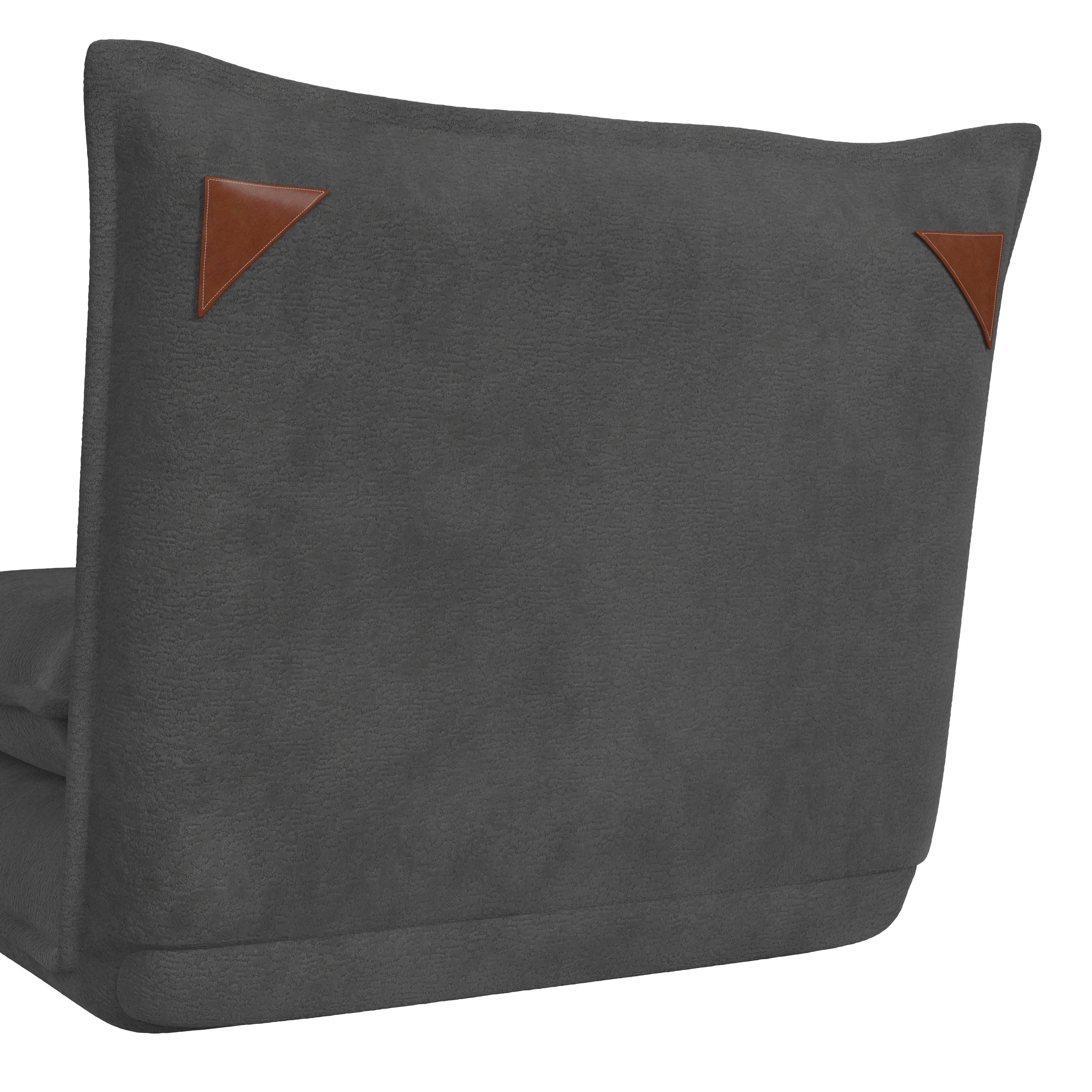 BÄDDFÅTÖLJ MACY - mörkgrå, Modern, metall/textil (83/70/84cm) - Bessagi Home