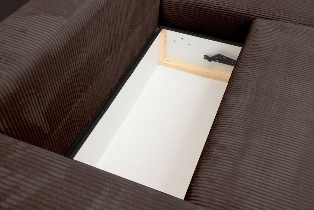 Kutna Garnitura Xela - tamno siva/crna, Moderno, tekstil (265/170cm) - Modern Living