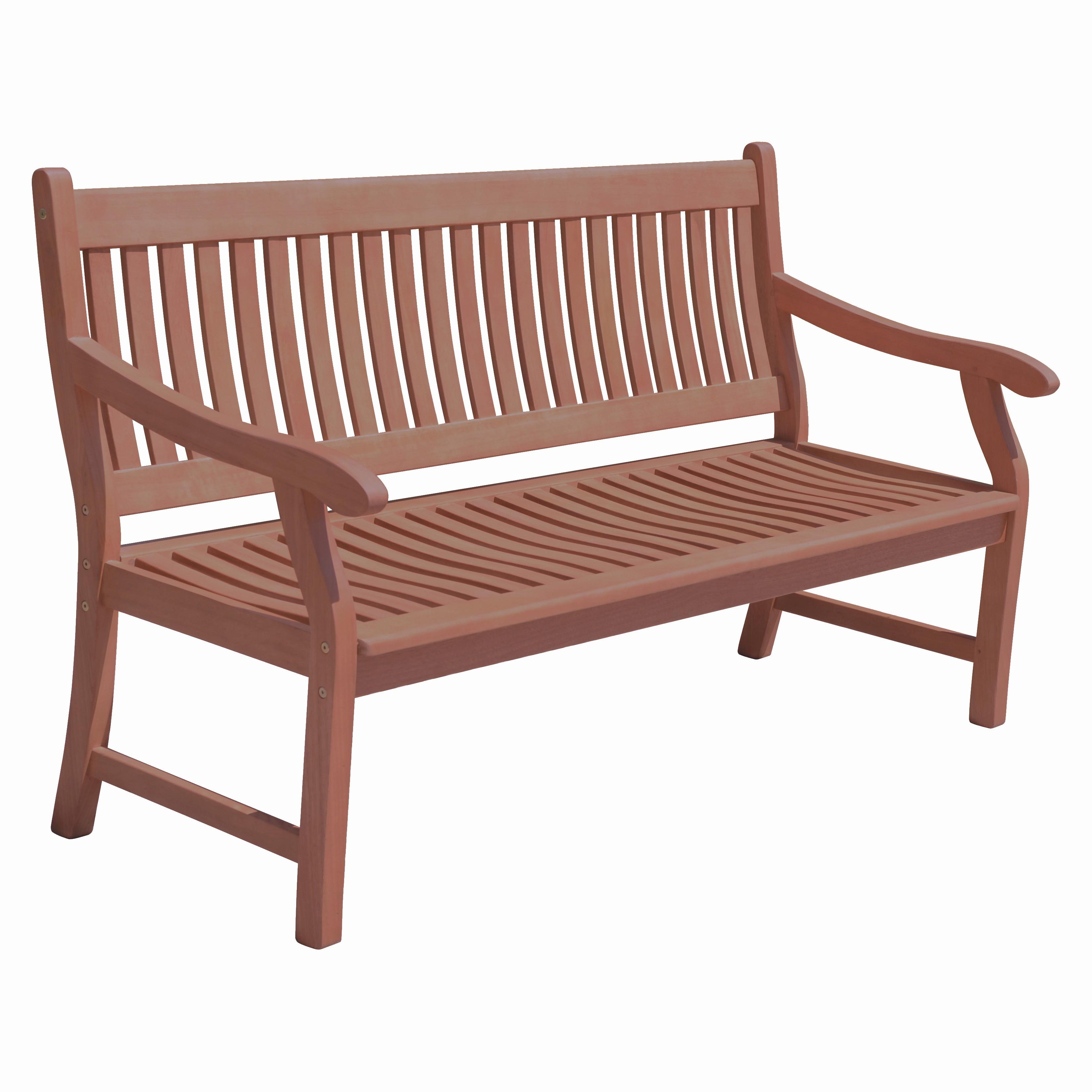 Sitzbank mit Lehne Naturfarben L: 158 cm - Eukalyptusholzfarben, Basics, Holz (158/68/90cm) - Gardenson