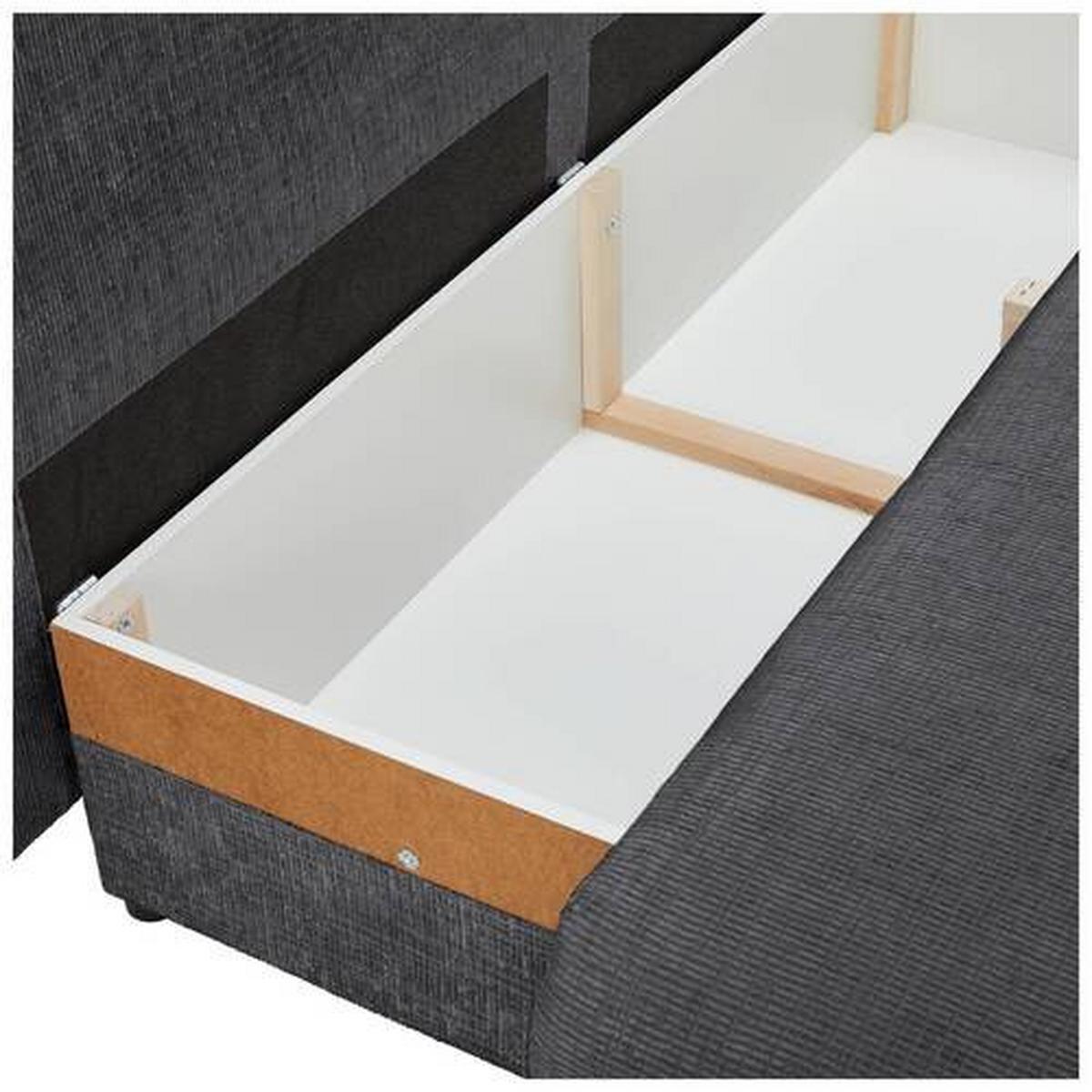 Trosjed Na Razvlačenje Virgo - boje grafita/crna, Konvencionalno, tekstil/drvo (212/97/105cm) - Modern Living