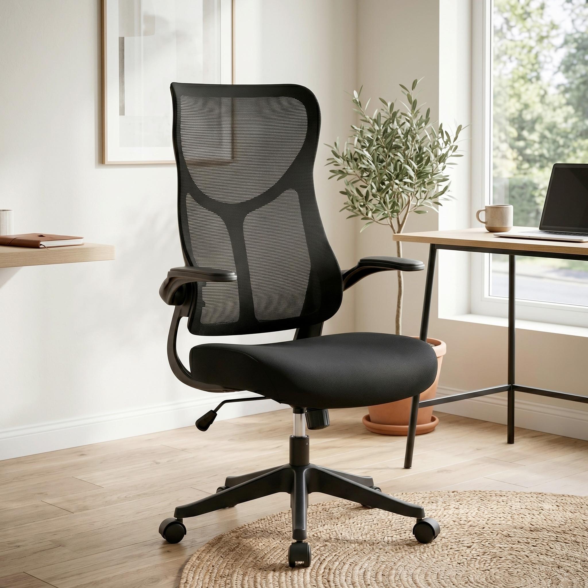 SNURRSTOL ROXY - svart, Design, metall/trä (63/106-114/68cm) - Mömax