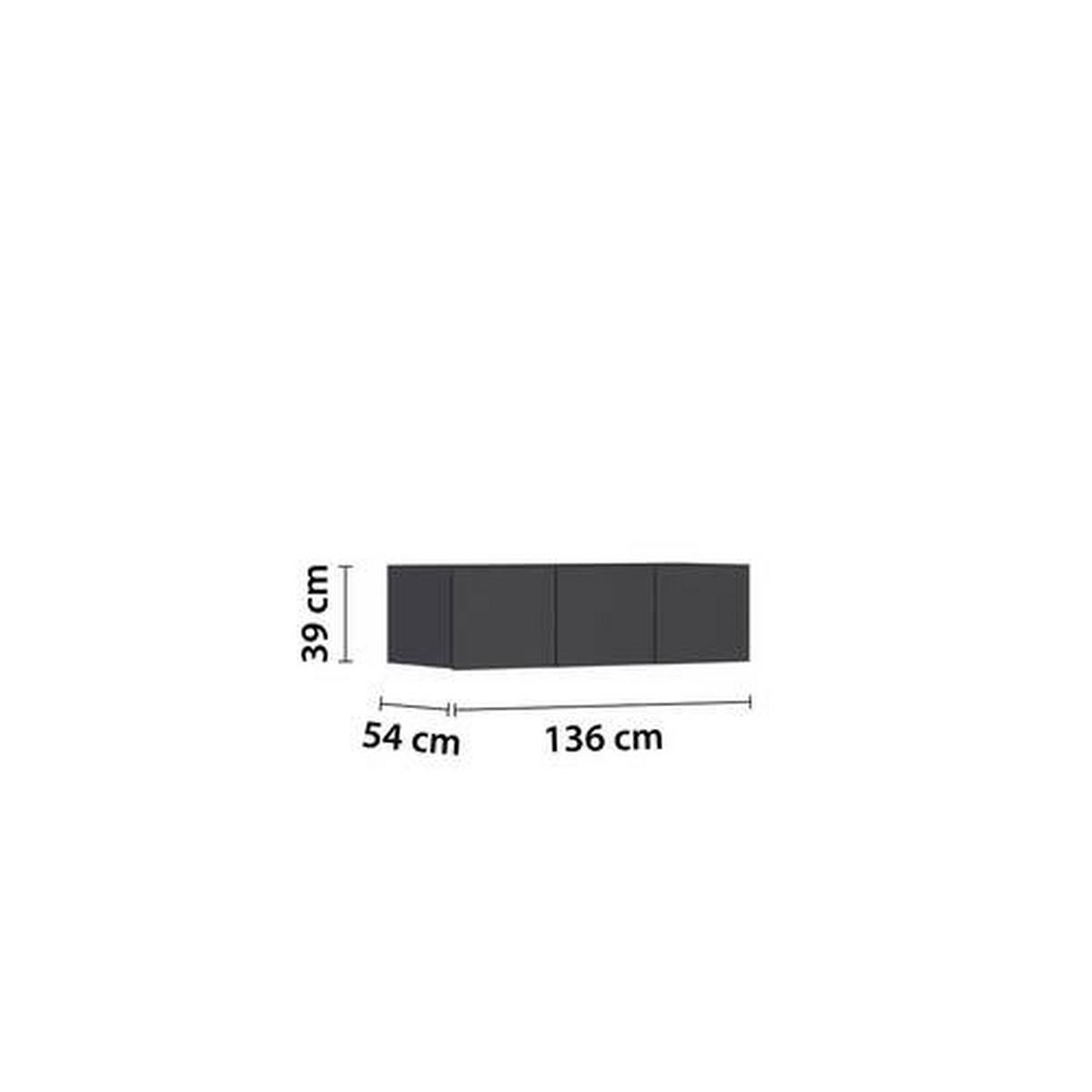 DULAP MAX-EXTRA - gri, Konventionell, material pe bază de lemn (136/39/54cm) - Modern Living