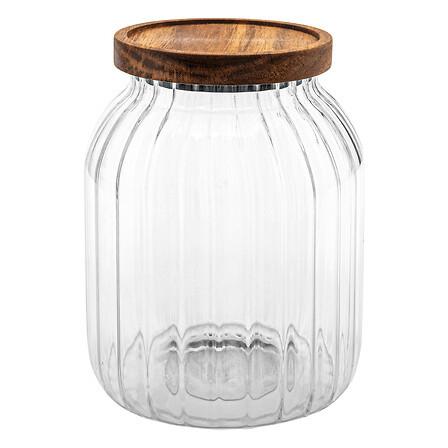 Staklenka Za Zalihe 2l Harmony - boje bagrema/prozirno, Basics, staklo/drvo (13,5/18cm)