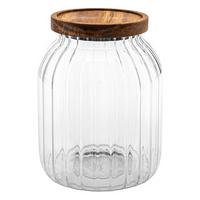 Staklenka Za Zalihe 2l Harmony - boje bagrema/prozirno, Basics, staklo/drvo (13,5/18cm)