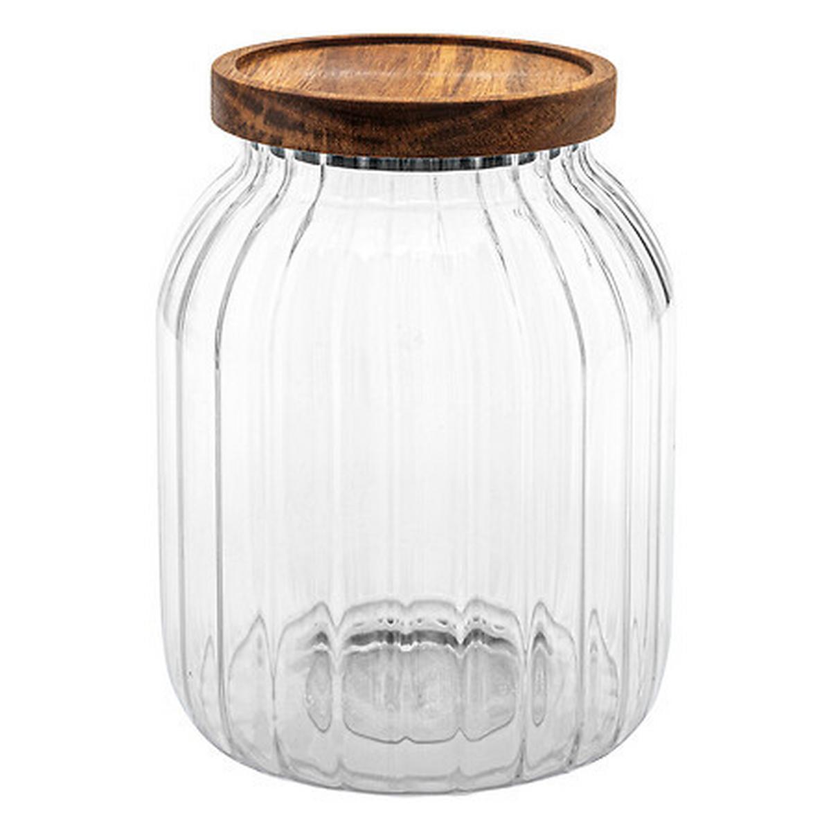Staklenka Za Zalihe 2l Harmony - boje bagrema/prozirno, Basics, staklo/drvo (13,5/18cm)