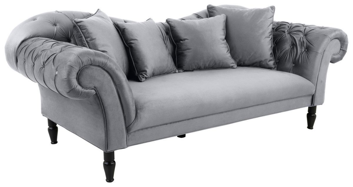 CANAPEA CU 3 LOCURI CUPIDO - gri, Design, textil (242/91/104cm) - Mömax