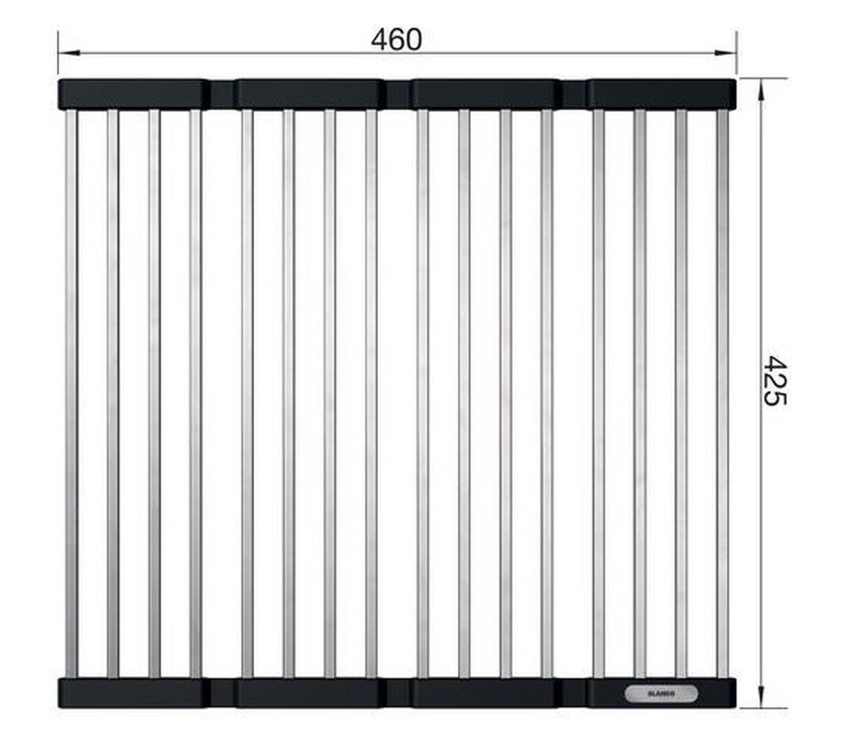 Abtropfmatte Edelstahl / Kunststoff - Metall (46/42,5cm) - Blanco