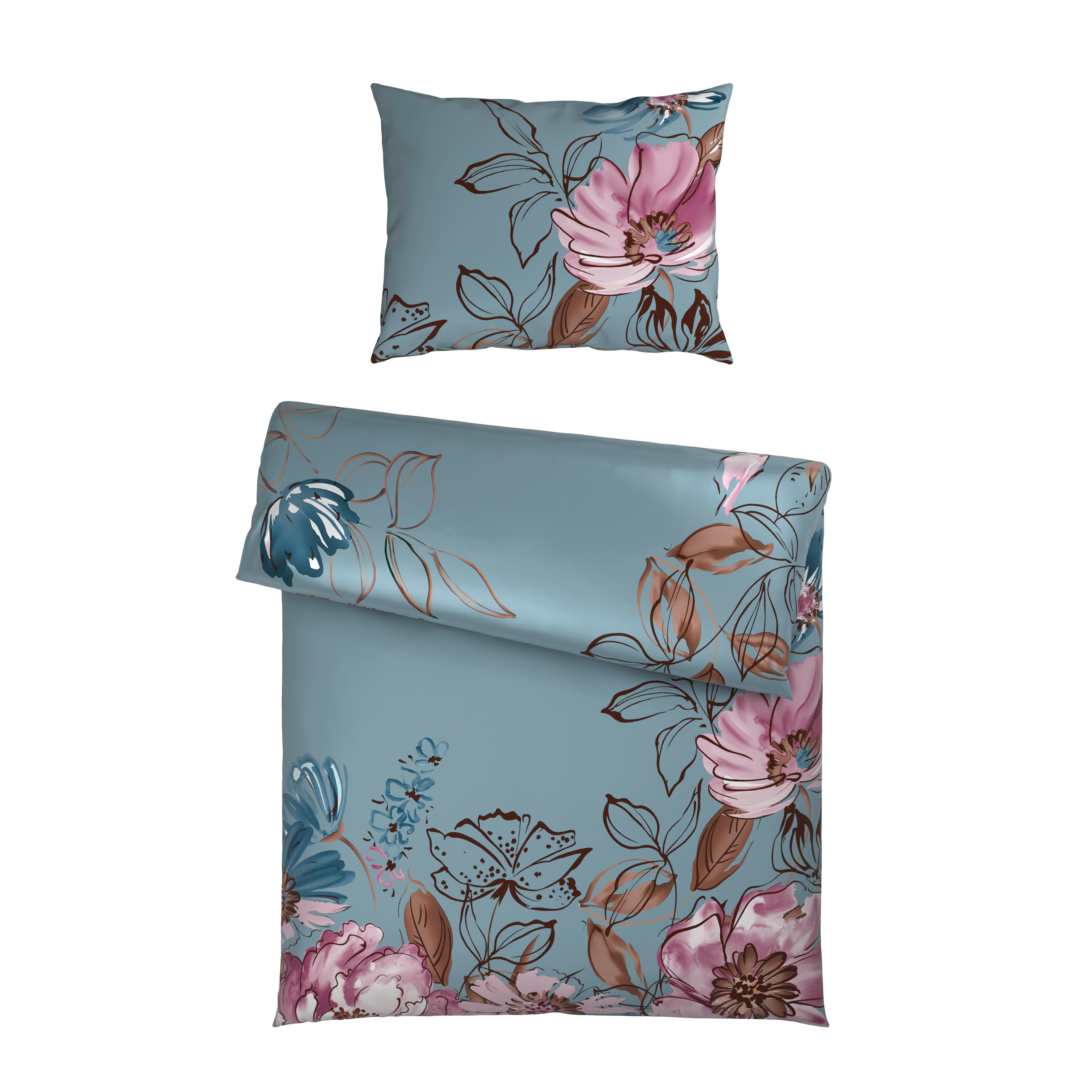 Bettwäsche Touloun Blau ca. 140x200cm - Blau, MODERN, Textil (140/200cm) - Mömax