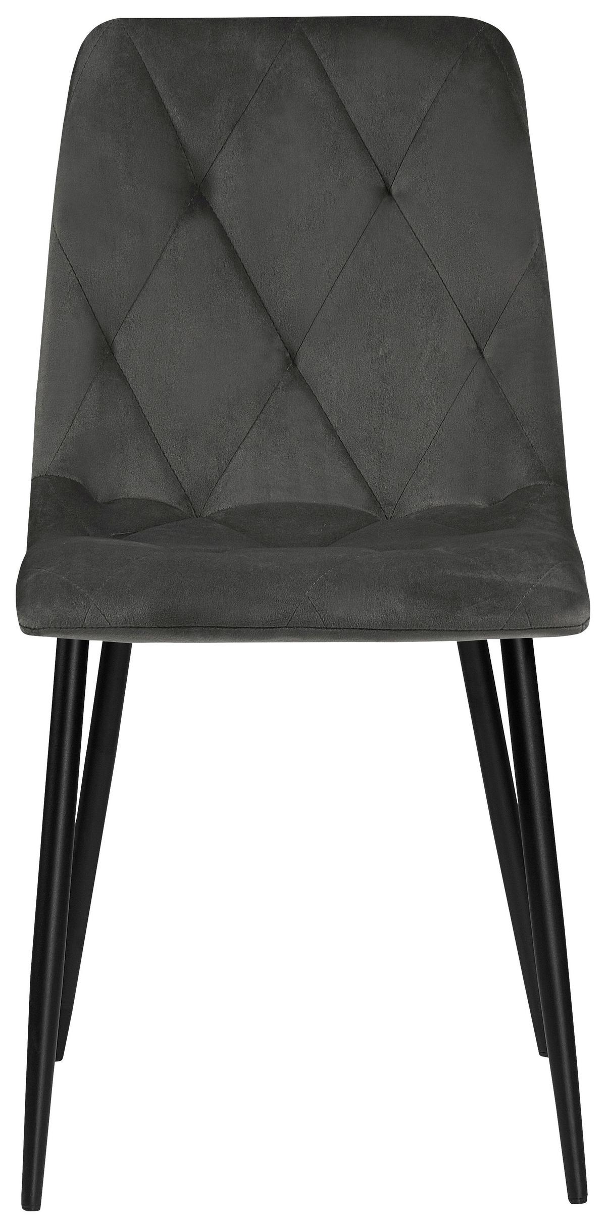 ZESTAW KRZESEŁ JIM    -BOXXX- - ciemnoszary/czarny, Design, metal/tkanina (43/84/56cm) - Boxxx