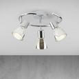 Deckenleuchte Carla - Chromfarben, MODERN, Glas/Metall (25/14cm) - MODERN LIVING