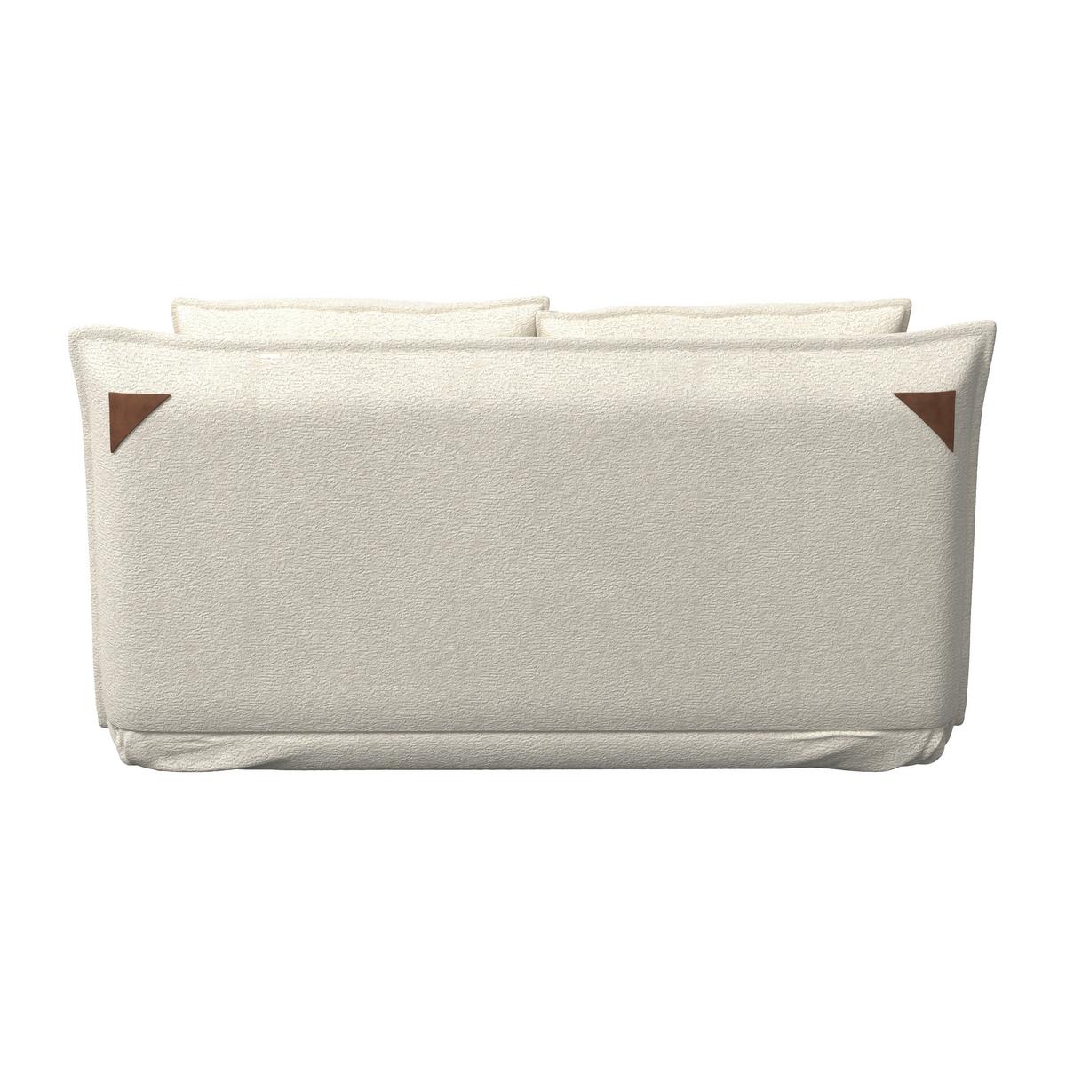 Schlafsofa Macy Bouclé Weiß - Weiß, MODERN, Textil/Metall (140/35/63cm) - Bessagi Home