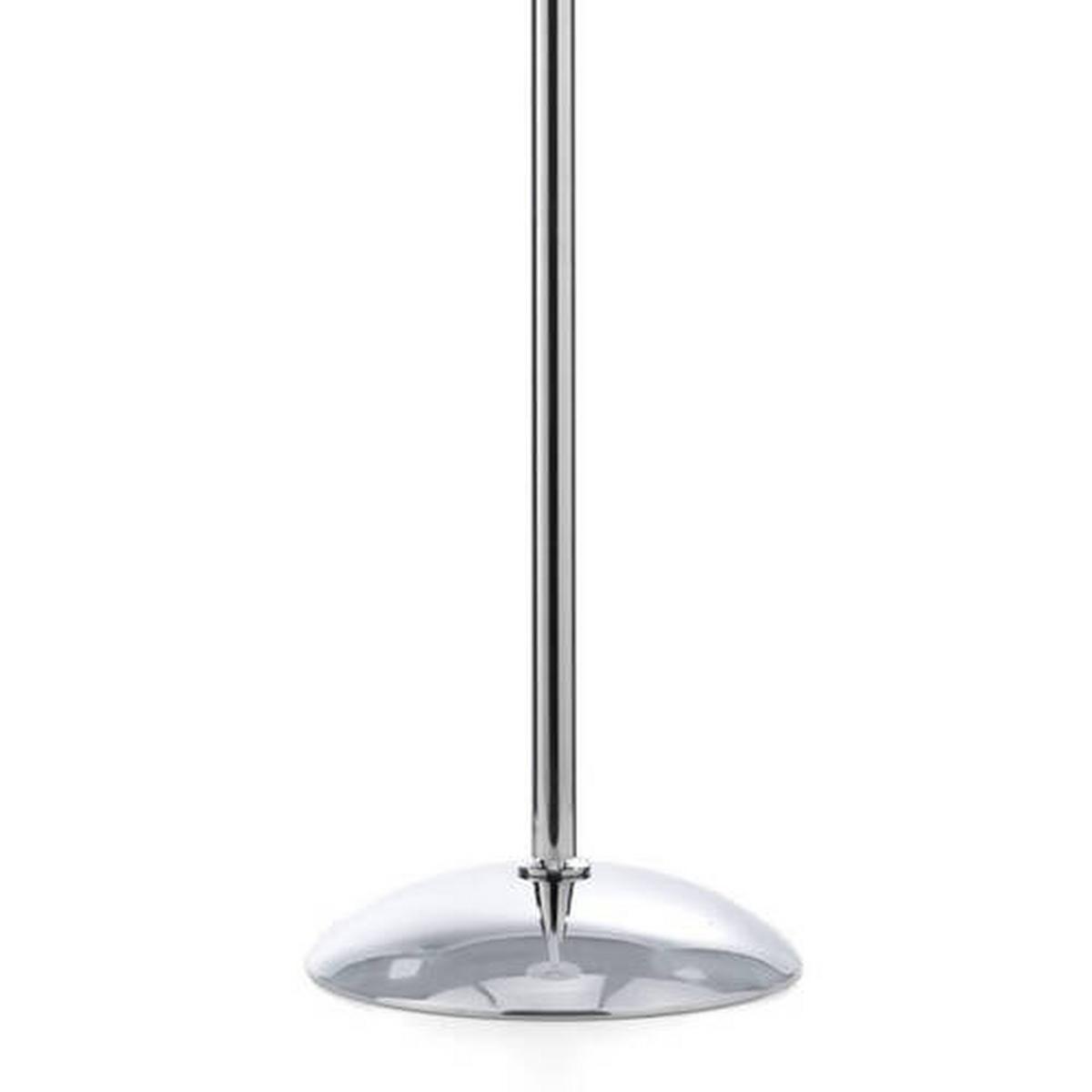 Stehleuchte Richard Grigio Grau/Chrom max. 22 Watt - Chromfarben/Grau, Design, Textil/Metall (35/180cm)