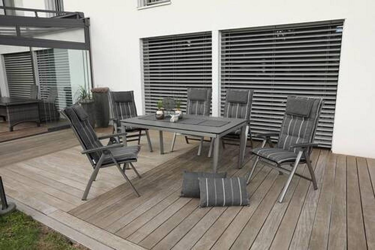 PODUSZKA NA FOTEL 23524 - antracytowy/szary, Design, tkanina (50/7/120cm) - Mömax