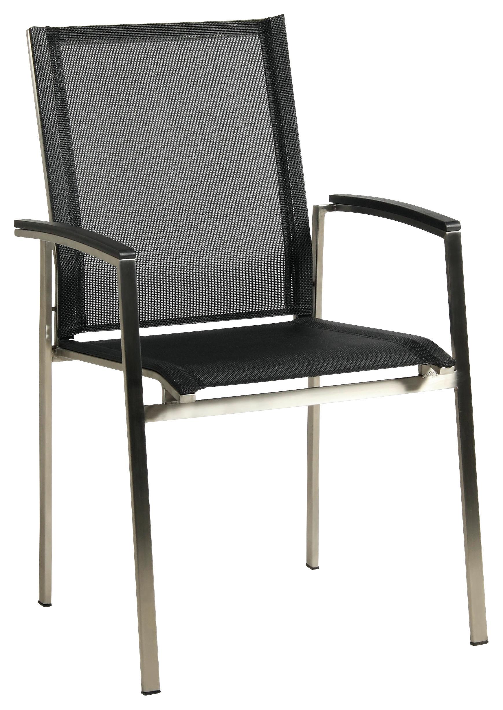 Gartenset Acamp Auris Grau/Edelstahlfarben - Edelstahlfarben/Grau, Basics, Holzwerkstoff/Kunststoff (180+68/98/74cm) - Acamp